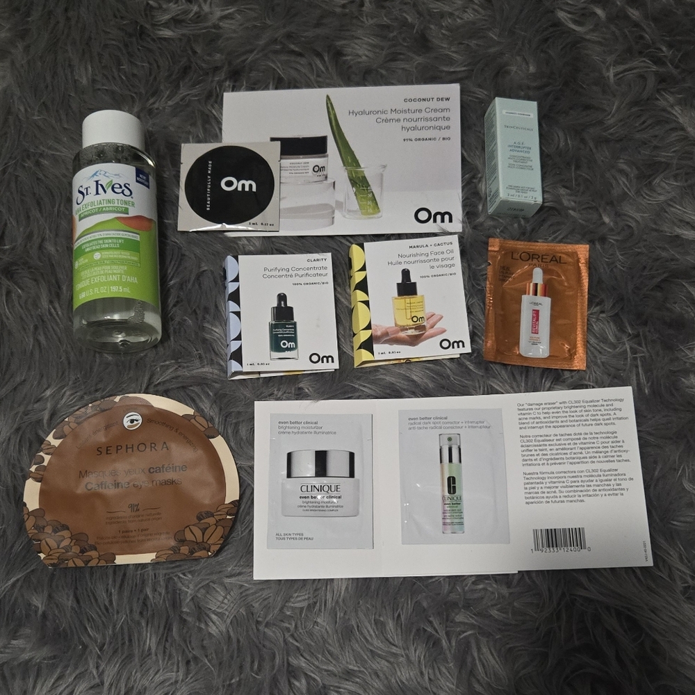 Skincare Bundle (Clinique, Sephora, Skinceuticals, l'oreal, Om, St. Ives)